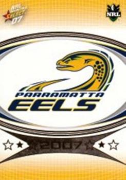 2007 Select NRL Invincible #112 Parramatta Eels Logo Front